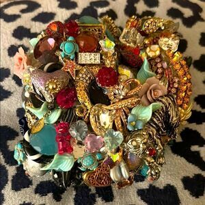 RARE Wendy Gell Opera Theatre Wristie Colorful Statement Bracelet